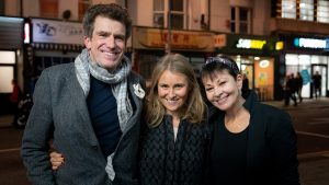 Ollie, Alexandra and Caroline at General Election launch in Brighton