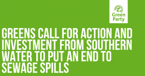 Greens call for action and investment from Southern Water to put an end to sewage spills